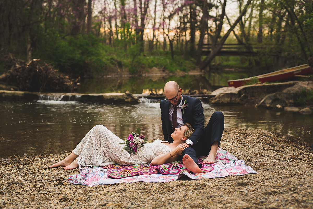 Wedding Photos in Indianapolis | Indianapolis Photographers | Romantic Creek Wedding Portraits | casey and her camera