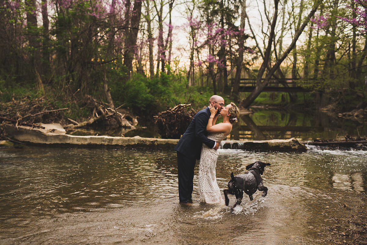 Wedding Photos in Indianapolis | Indianapolis Photographers | Romantic Creek Wedding Portraits | casey and her camera