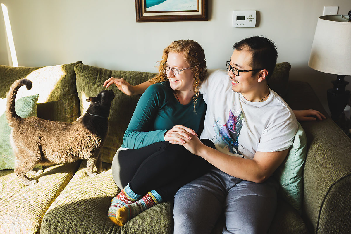 In Home Engagement Session | Lifestyle Engagement Session | Apartment Engagement Session | Indianapolis Wedding Photographers | casey and her camera