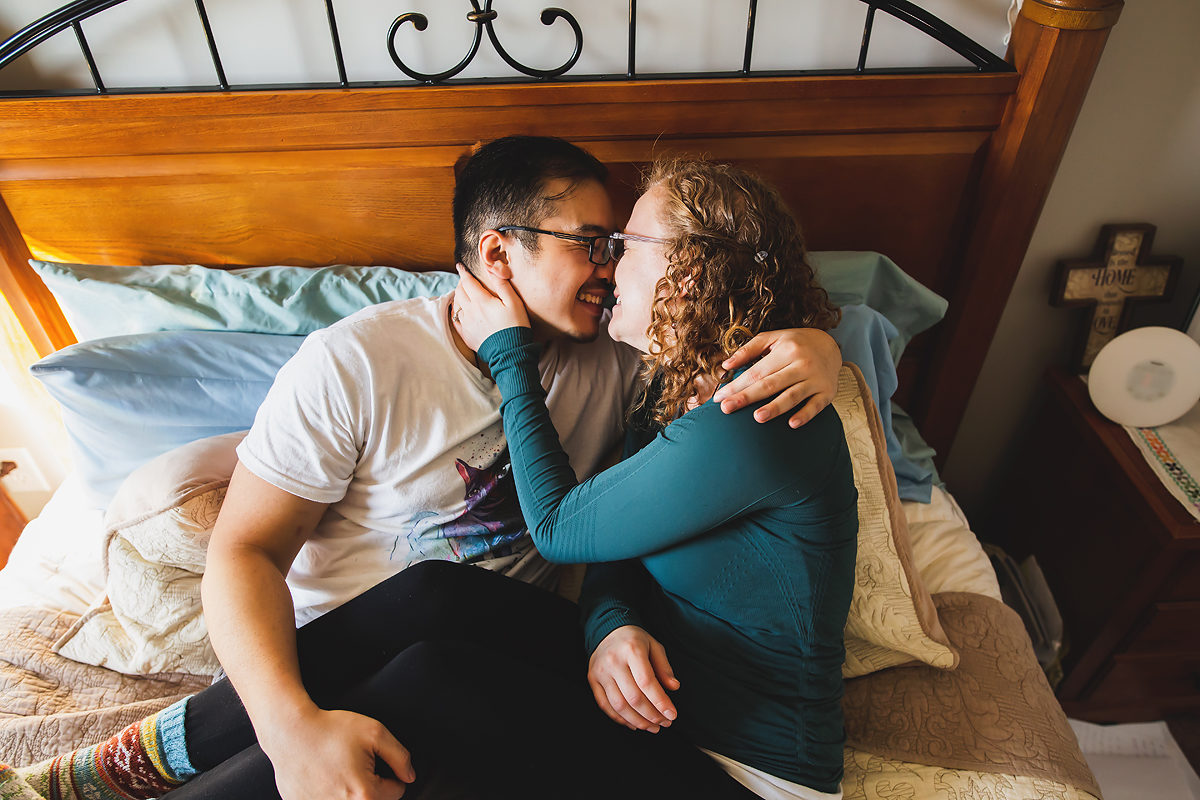 In Home Engagement Session | Lifestyle Engagement Session | Apartment Engagement Session | Indianapolis Wedding Photographers | casey and her camera